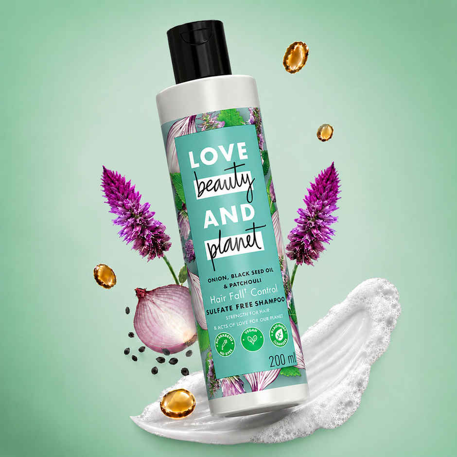 Love Beauty and Planet Onion, Blackseed Oil & Patchouli Hairfall Control Sulfate Free Shampoo