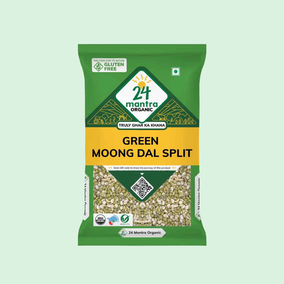 24 Mantra Organic Green Moong Dal - Split