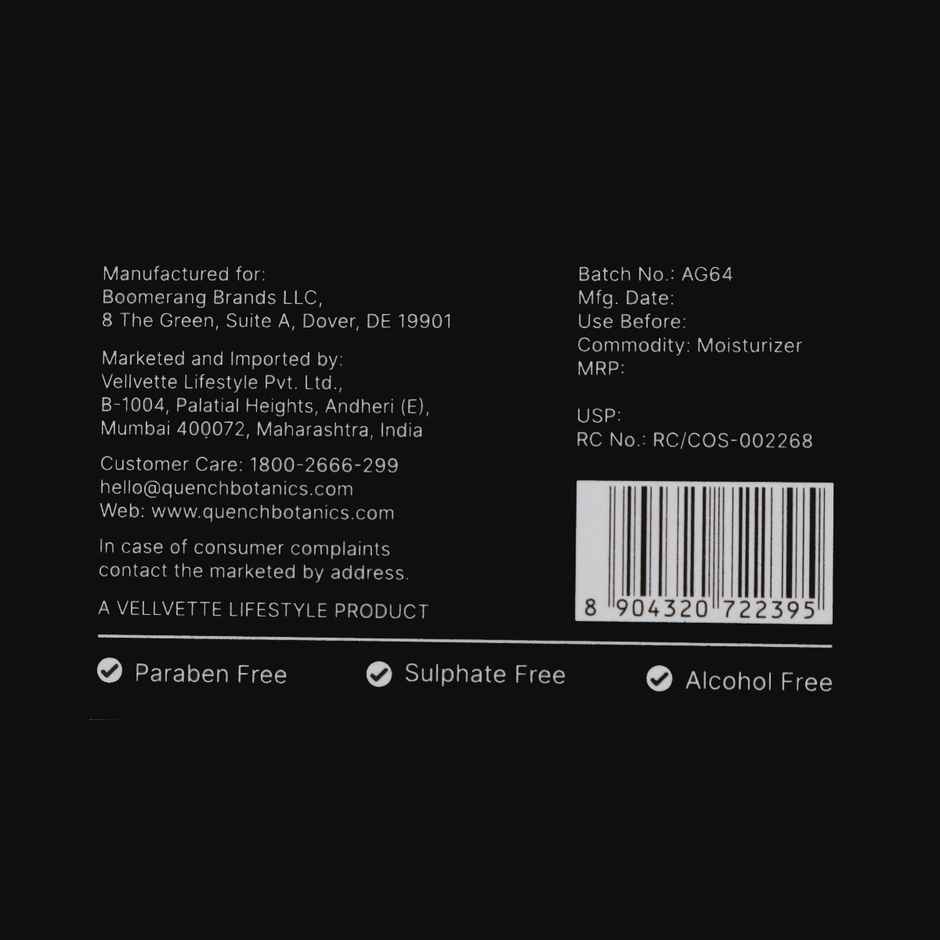 Quench Ultra Light Korean Moisturizer with 2% Niacinamide & Cherry Blossom for Face Glow Intense Brightening