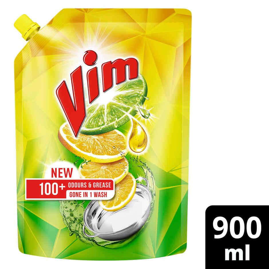 Vim Lemon Dishwash Liquid Gel Refill Pouch Combo 