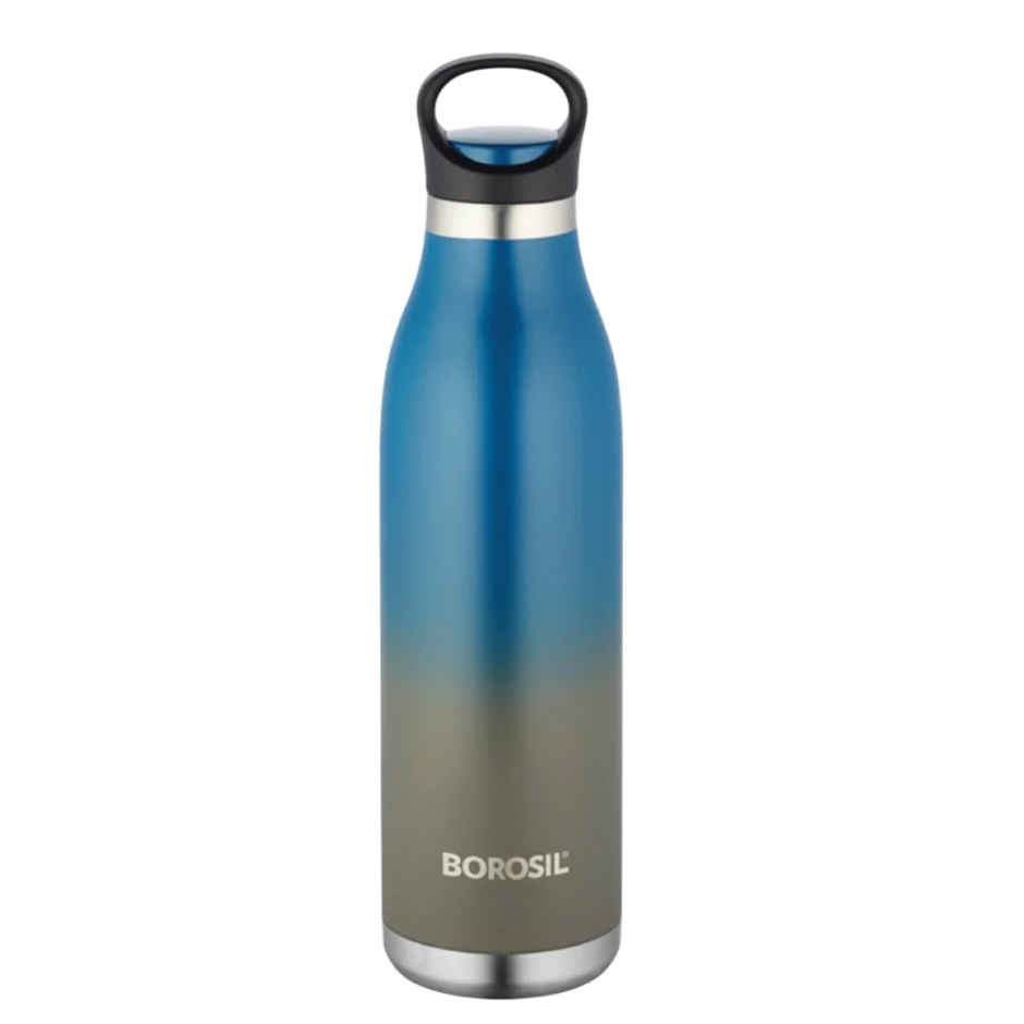 Borosil Stainless Steel Hydra Colourcrush Vacuum Insulated Flask Water Bottle - 700 ml | Blue