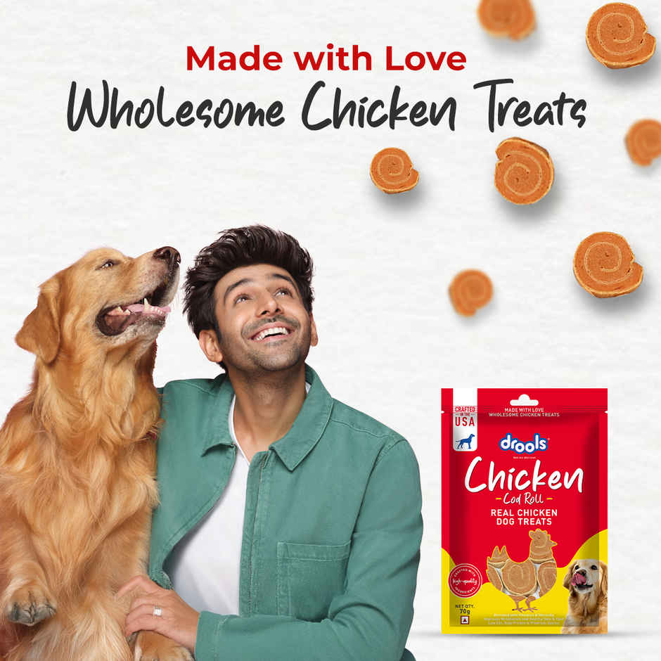 Drools Chicken Cod Roll Dog Treats | Best For Training & Bonding | For Puppy & Adult