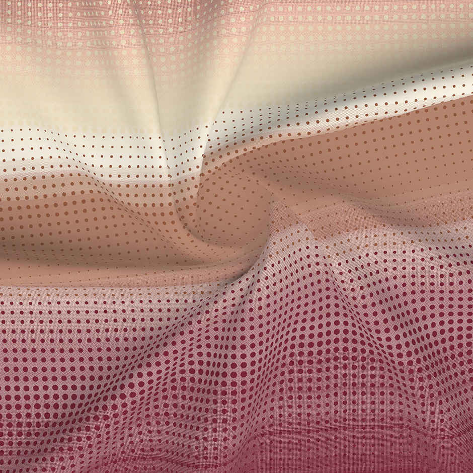 Layers Durathread Cotton Blend 225 CVC Pink King Bedsheet with 2 Pillow Covers