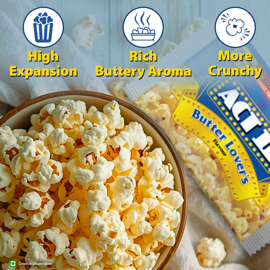ACT II Microwave Popcorn- Butter Lover's, Small Pack, Hot & Fresh in 3 mins