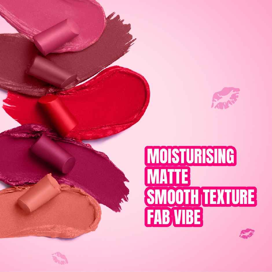 Elle 18 Color Pop Matte Lipstick - Quick Drying | Highly Pigmented | With Vitamin E - Rose Nude