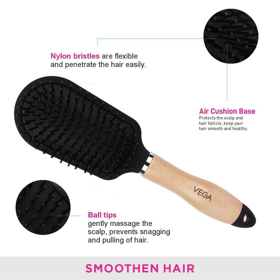 VEGA Cushion Hair Brush For Men And Women | All Hair Types | H3-Cb