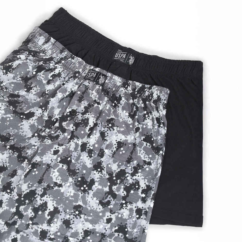 U.S. Polo Assn. | Boxers Pack of 2 | 30 | Boxers | OEX01 | Black and Grey