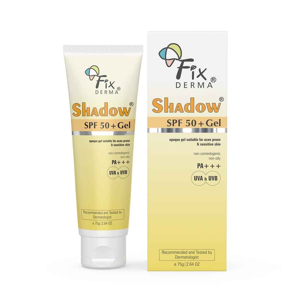 Fixderma Shadow Sunscreen SPF 50+ PA+++ Gel, Lightweight & No White Cast For Oily Skin