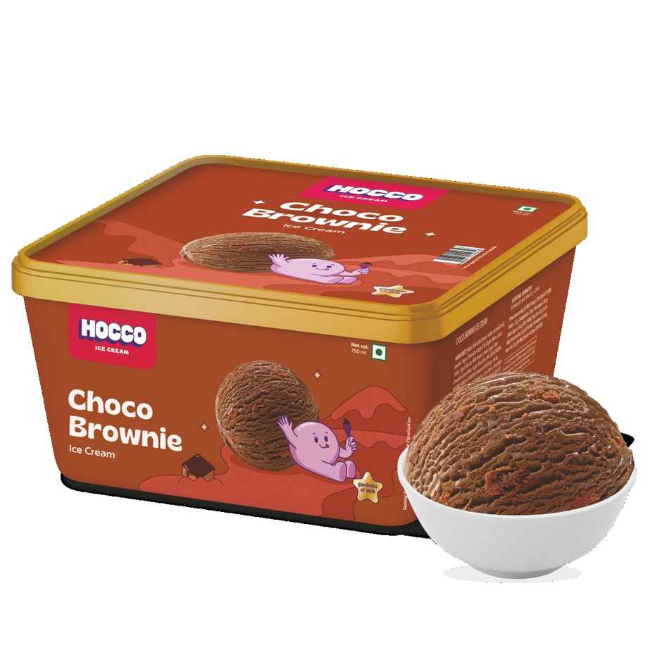 Hocco Choco Brownie Ice Cream Tub | Rich & Chocolatey