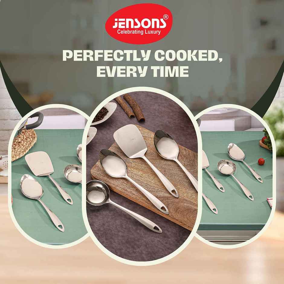 Jensons Stainless Steel Serving Tool Set 4 Pieces | Kitchen Utensils
