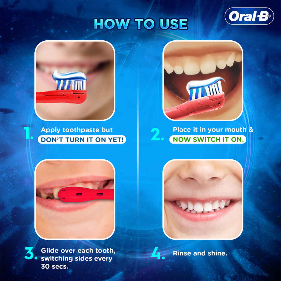 Oral-B Kids Iron Man Soft Battery Electric Toothbrush | 3+ Years