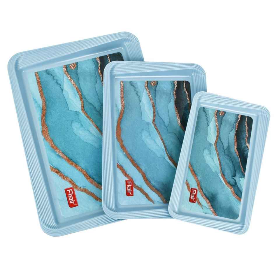 FLAIR Regal Serving Tray Set | Blue