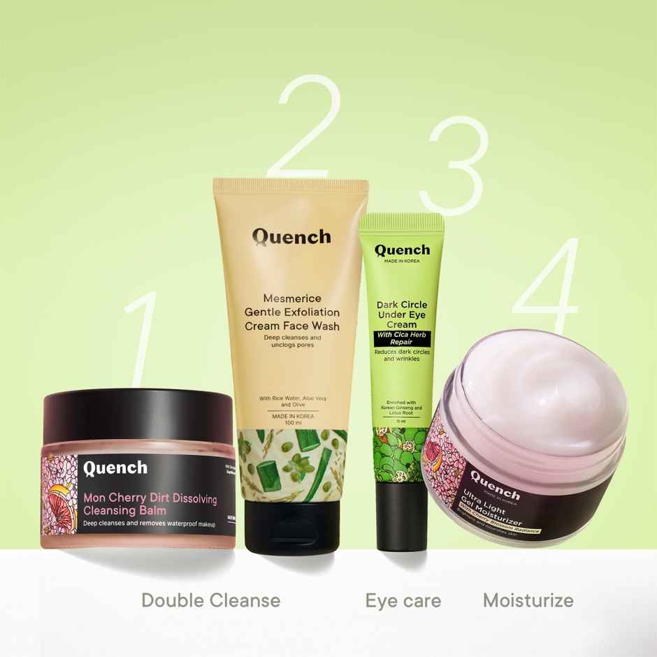 Quench Dark Circle Fading Under Eye Cream Korean Eye Cream with Cica & Korean Ginseng