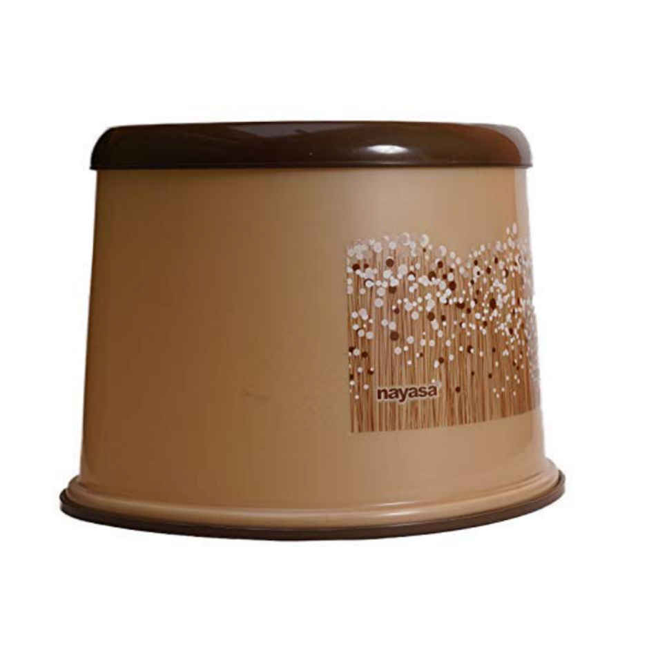 Nayasa Stool 508 Funk Plastic Bathroom Stool Multipurpose Durable Utility Stool for Home | Brown