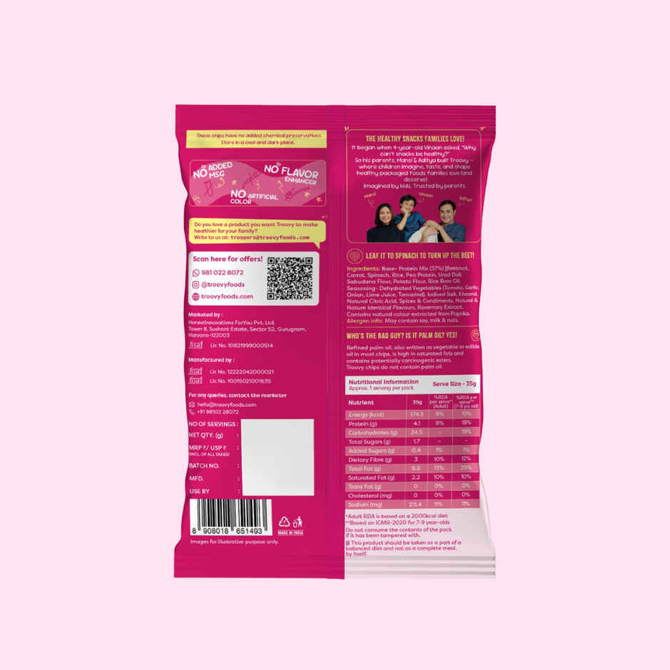 Troovy High Protein Mix Veggie Chips | No Palm Oil, No Chemicals