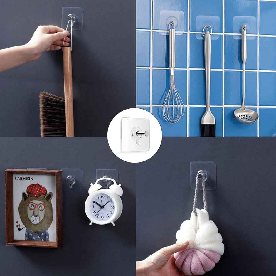 Zulaxy Photo Frame Wall Hooks | Self|Adhesive Hooks for Hanging Frames Without Drilling