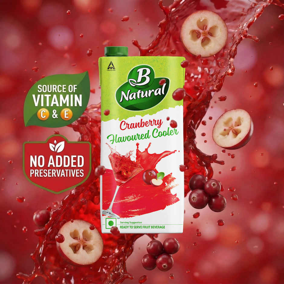 B Natural Cranberry Juice, Vitamin C & E