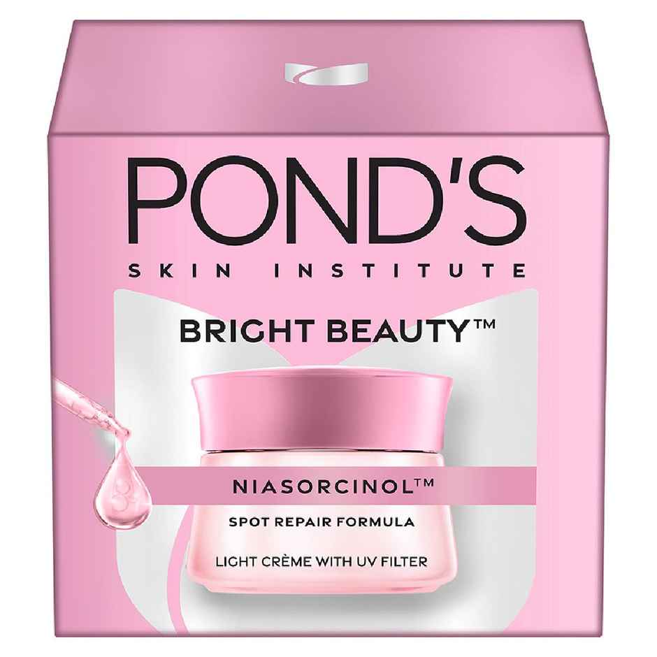 Pond's  Bright Beauty Light Cream With Uv Filter, Niasorcinol, Fades Dark Spots, Brightens Skin, 35G