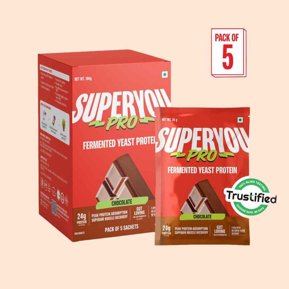 SuperYou Pro Chocolate Fermented Yeast Protein Satchets | 24g Protein
