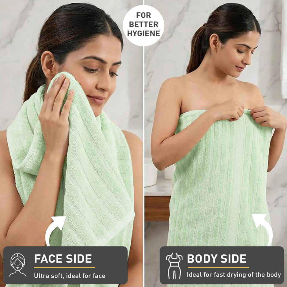Mytrident Quick Dry Cotton Bath Towel | 28 x 56 in | Sage