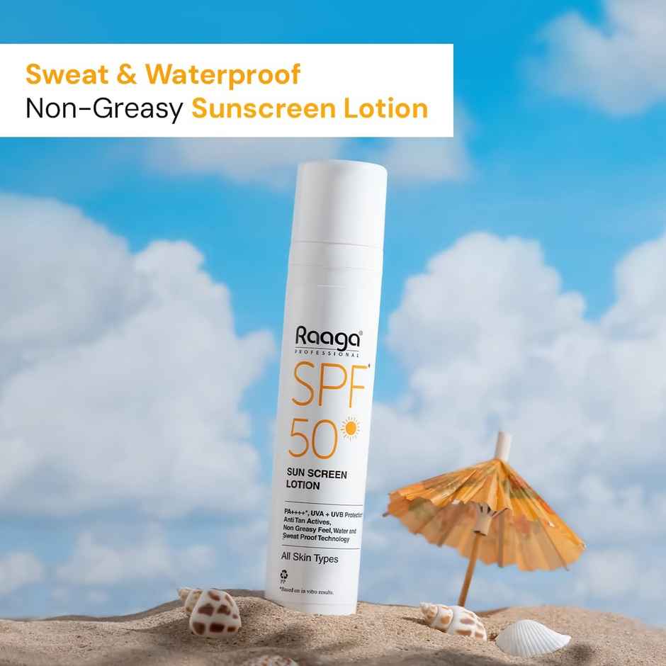 Raaga Professional SPF 50 Sunscreen Lotion PA++++ UVA + UVB Protection Anti Tan
