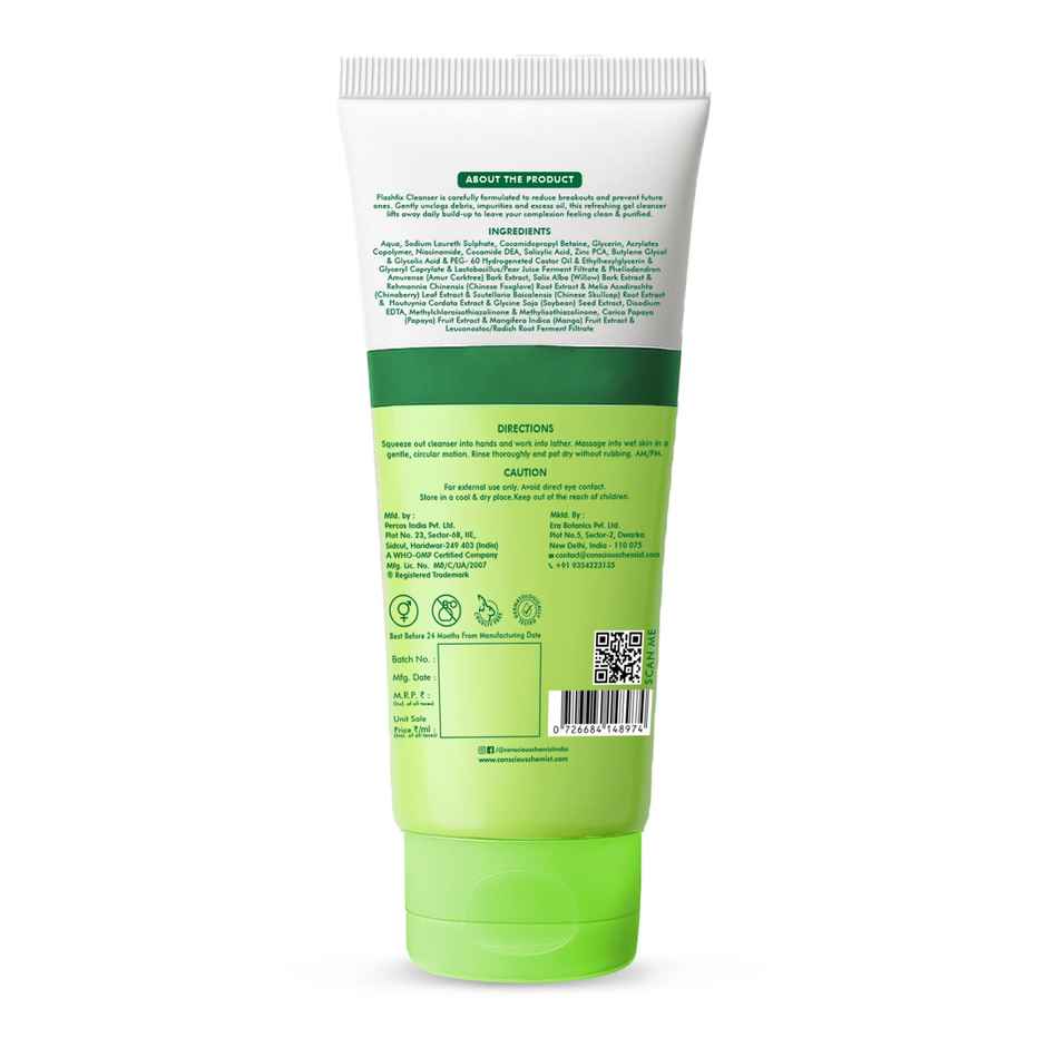 Conscious Chemist Salicylic Acid Face Wash For Oily Acne Prone Skin With Glycolic Acid