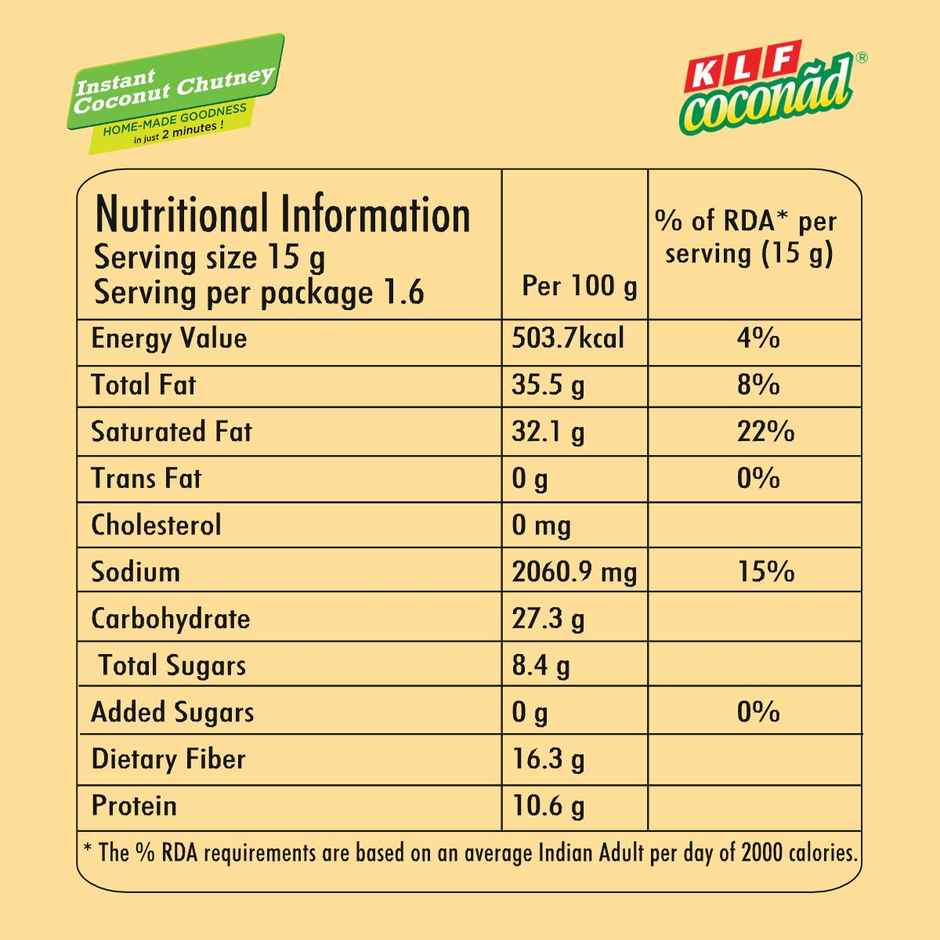 Instant Coconut Chutney | 3 In One Pack