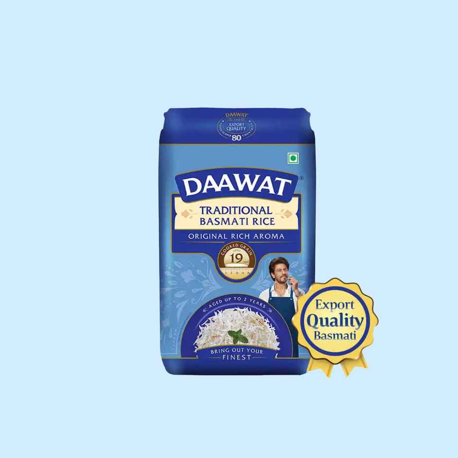 Daawat Traditional Pure Basmati Rice | Extra Long Grain