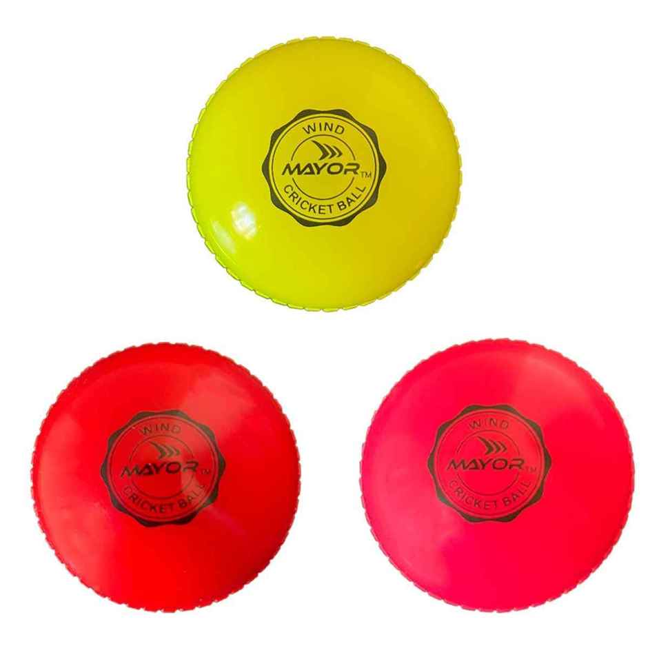 Mayor Wind Cricket Ball (Pack of 3)