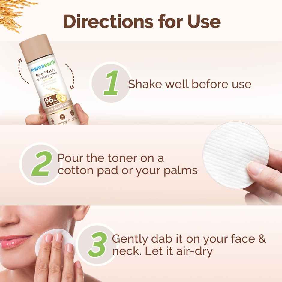Mamaearth Rice Water Dewy Face Toner With Rice Water & 4% Niacinamide