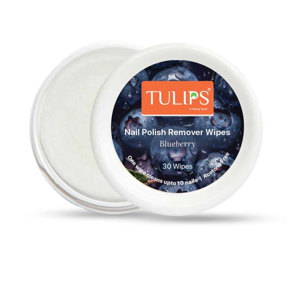 Tulips Blueberry Nail Polish Remover Wipes