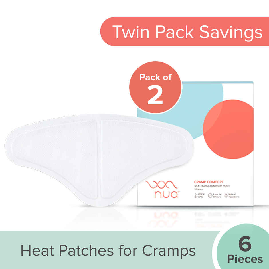 Nua Cramp Comfort Heat Patches For Period Pain Combo