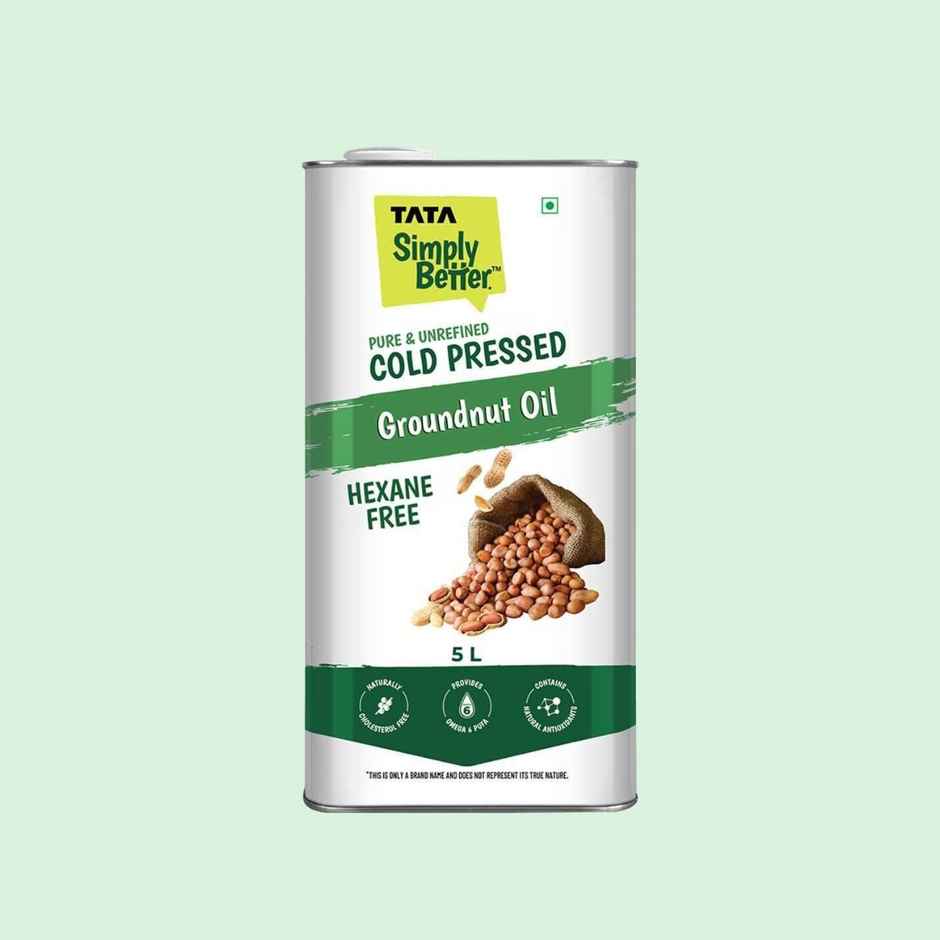 Tata Simply Better Groundnut (Peanut) Cold Pressed Oil | Pure & Unrefined Healthy Cooking Oil