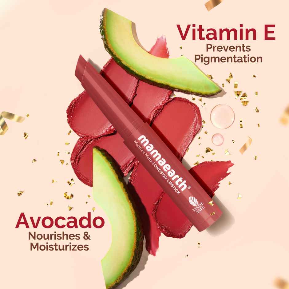 Mamaearth Moisture Matte Longstay Lipstick | Bright and Bold