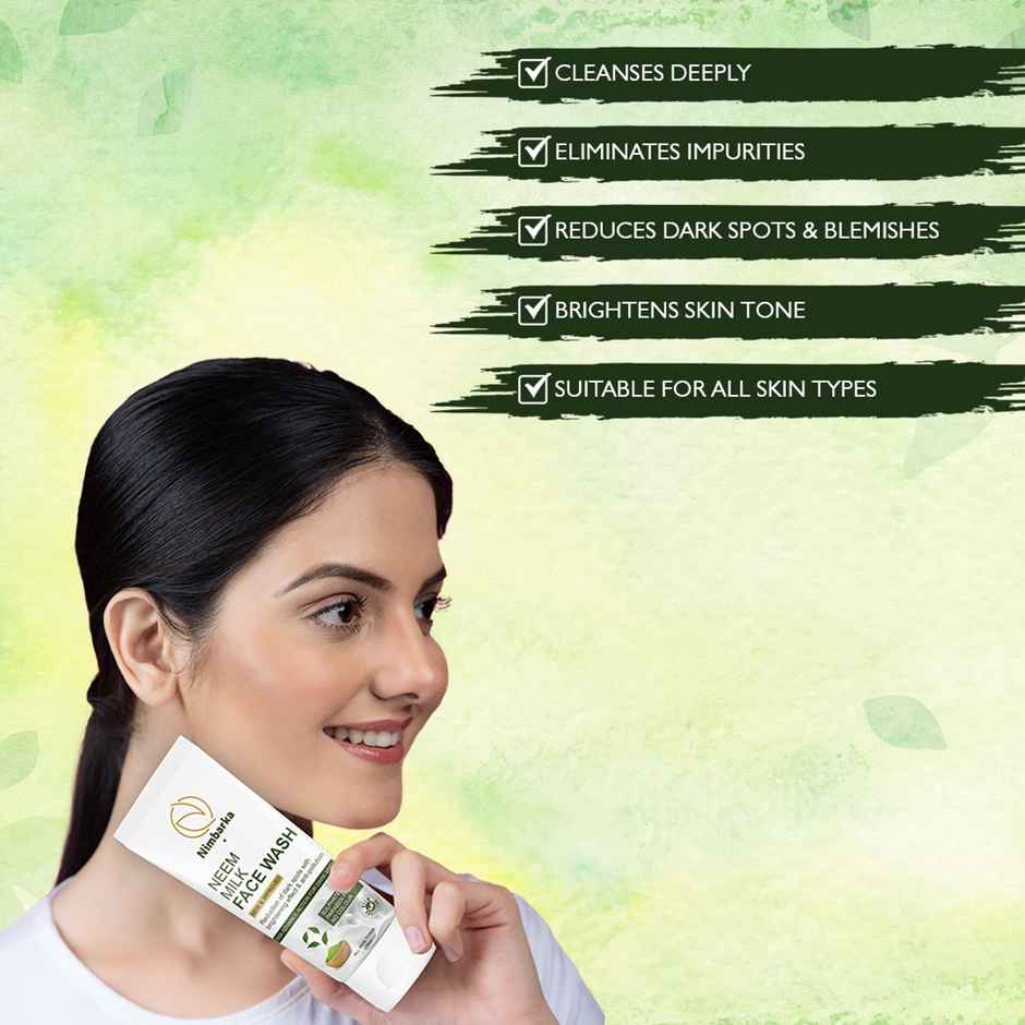 Neem & Milk Face Wash Reduction Of Dark Spots With Whitening Effect & Anti-Pollution