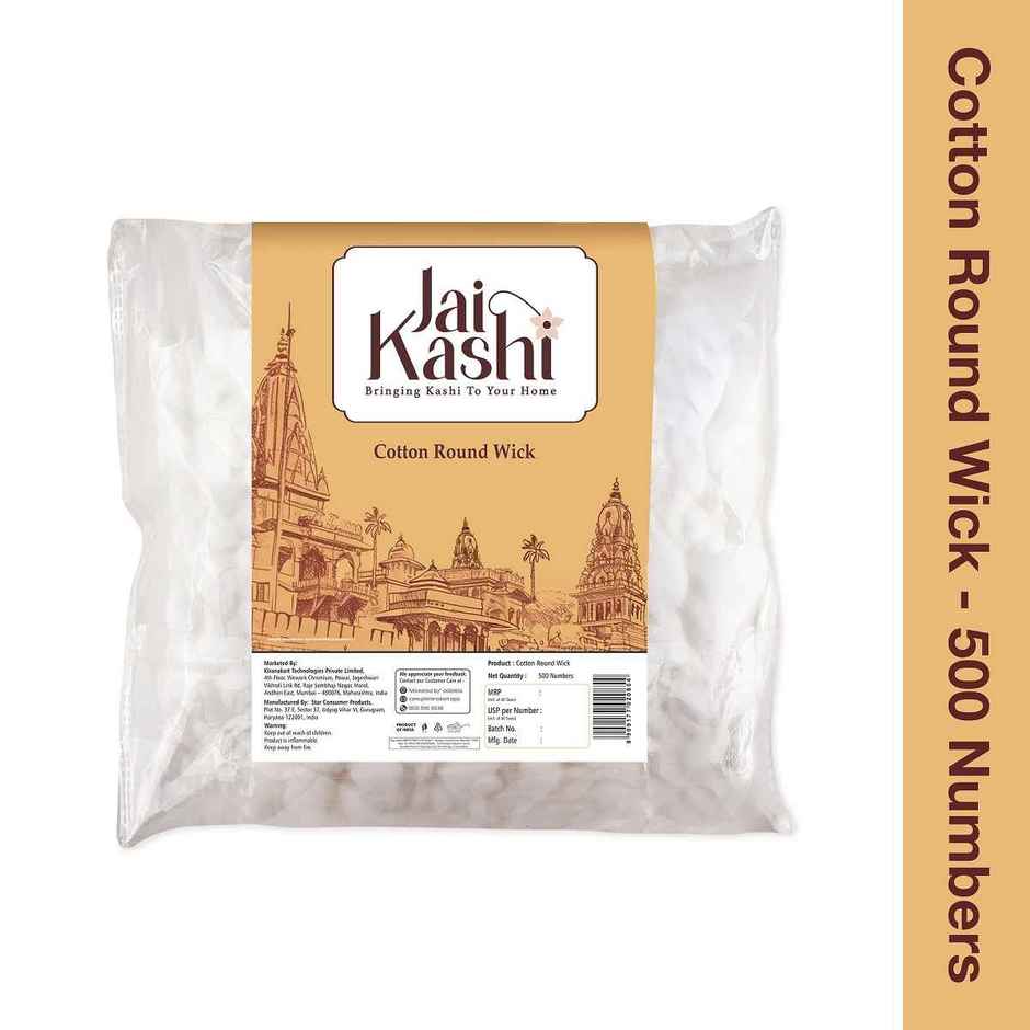 Jai Kashi Cotton Round/Flower Wicks