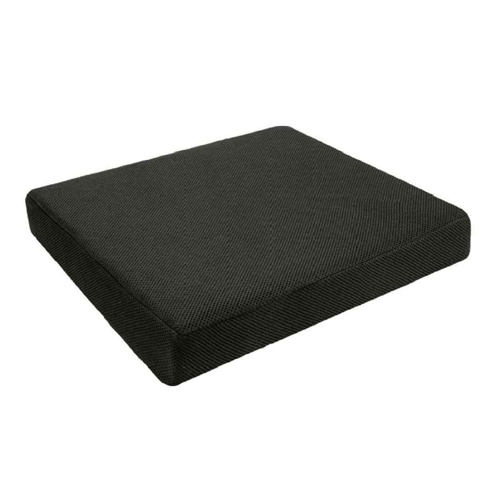The White Willow Orthopedic Dual Memory Foam Seat Cushion | Chair Support | 16 x 16 Inch - Black