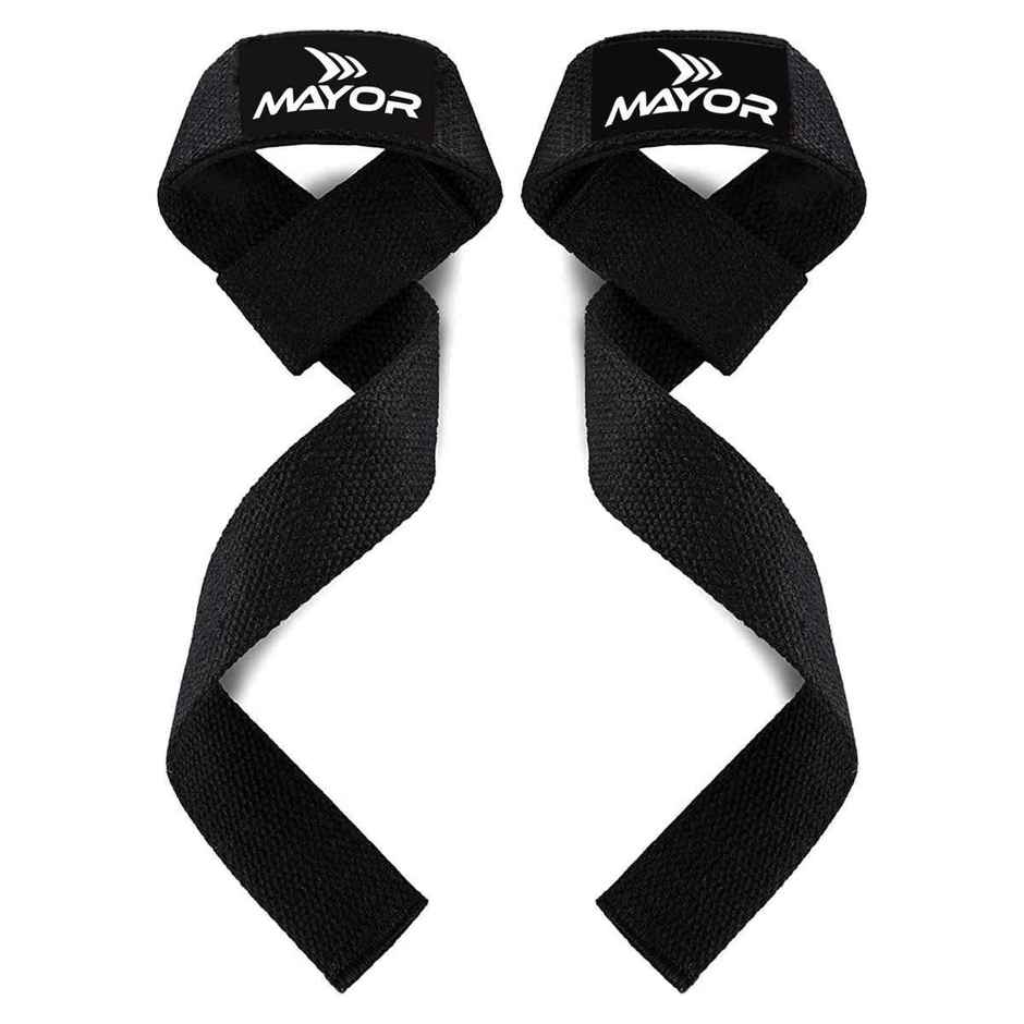 Mayor Powergrip Weight Lifting Straps Soft Padded Wrist Wrap Wrist Support