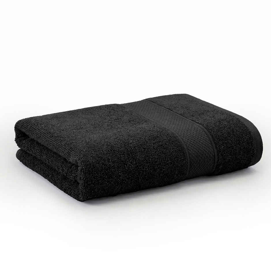 myTrident Urban Comfort Cotton Bath Towel | Black