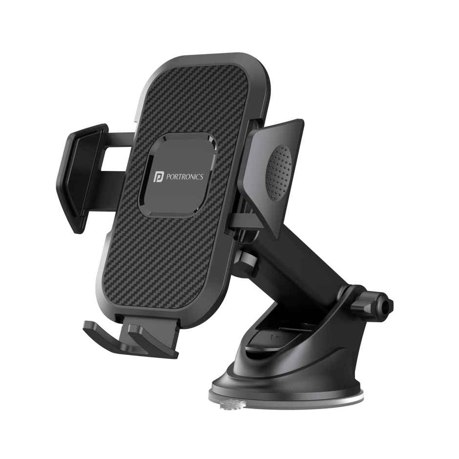 Portronics Clamp M Car Mobile Holder - Strong Suction Cup