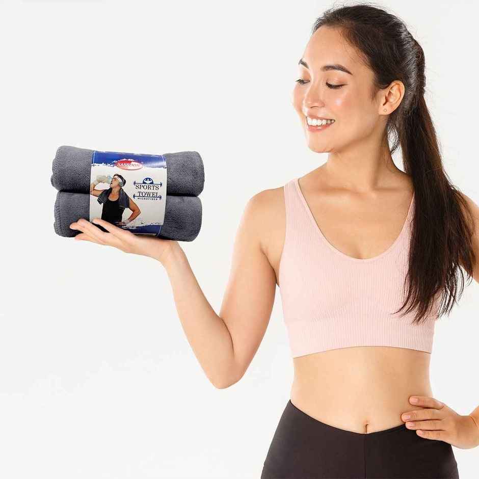 Sassoon Microfiber Gym-Sports Towel | Chestnut | 40 x 60 cm