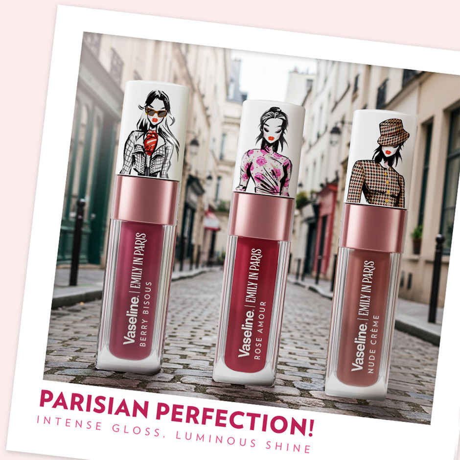 Vaseline Emily In Paris Nude Creme Lip Oil With Hyaluronic Acid & 24H Moisturisation