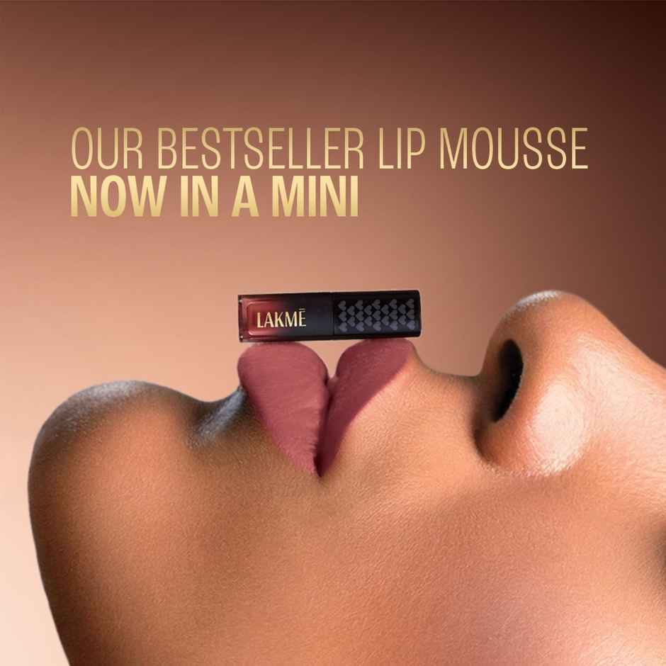 Lakme Xtraordin-airy Lip Mousse Mini | Bare Nude