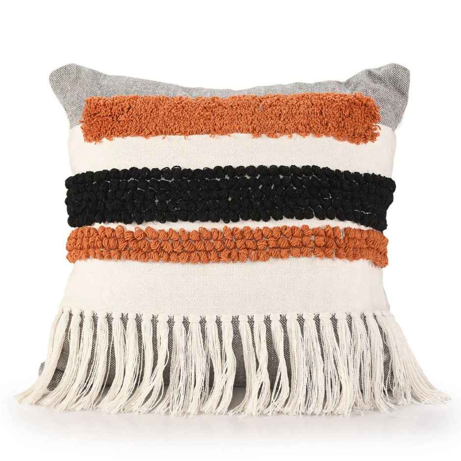 Sashaa World Tasseled and Tufted Cushion Cover