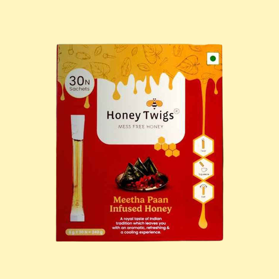 Honey Twigs Meetha Paan Infused Honey 30 Twigs
