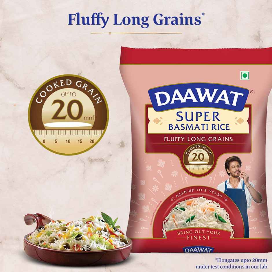 Daawat Super Pure Basmati Rice | Extra Long Grain
