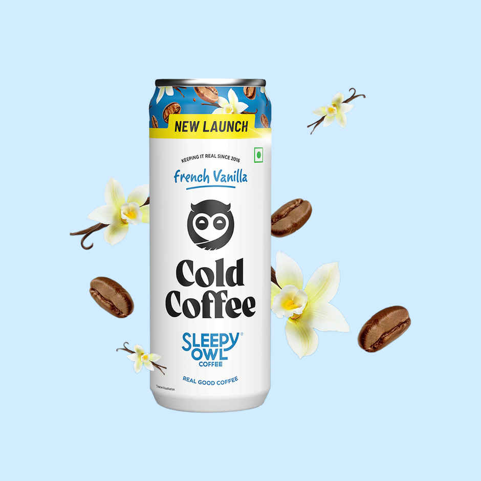 Sleepy Owl French Vanilla Cold Coffee Can | Ready to Drink Coffee Beverage