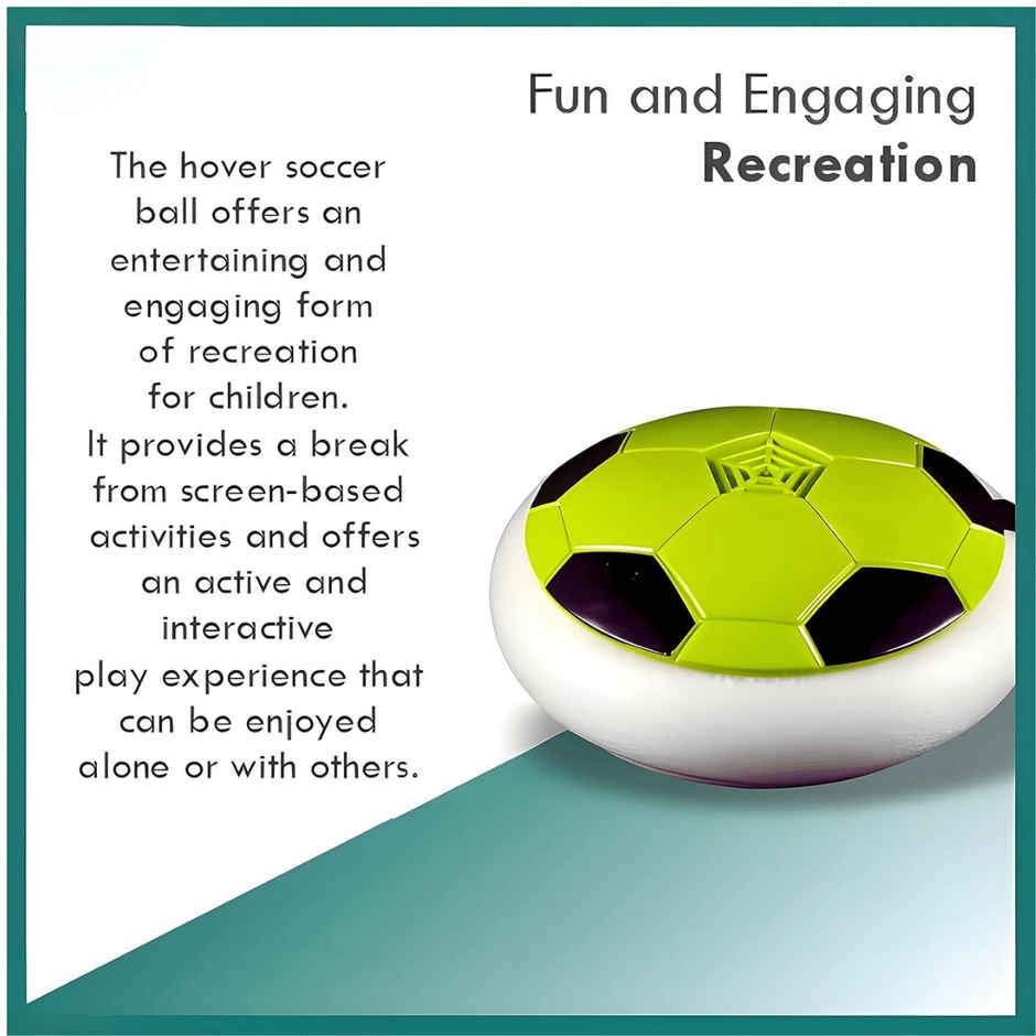 Fablue Floating Hover Football Toy for Kids - USB Type C Rechargeable | Green