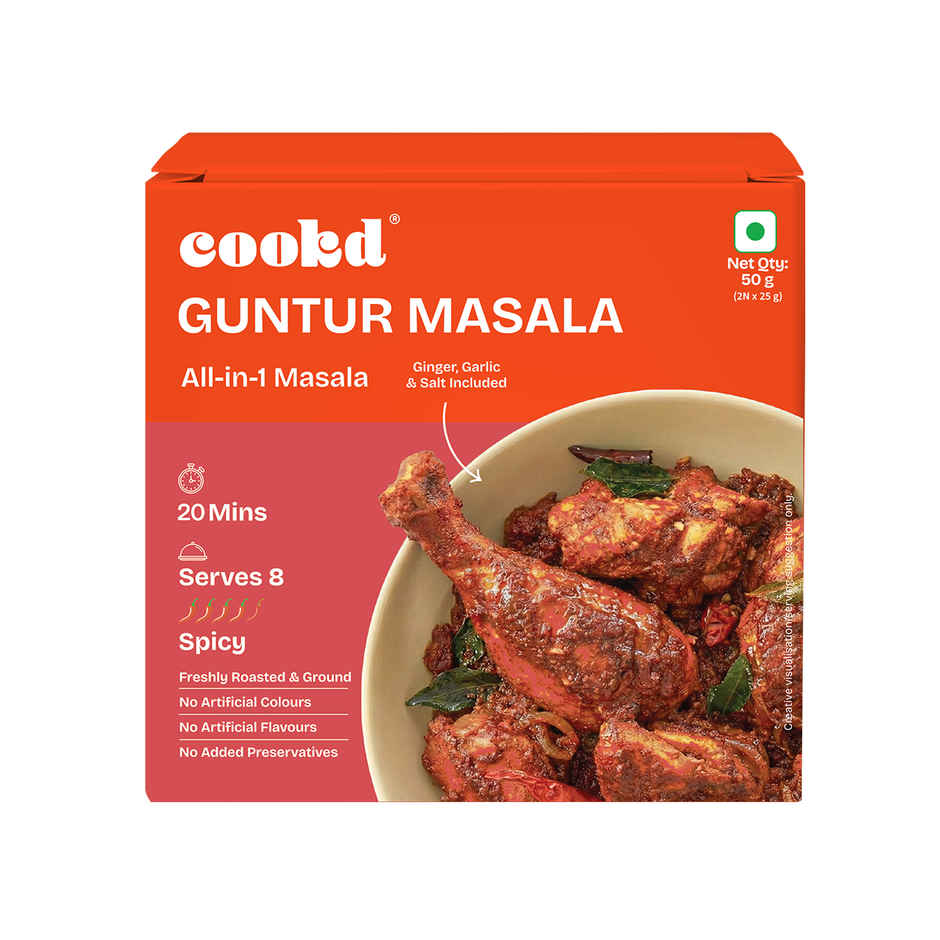 Cookd Guntur Chicken & Mutton Masala - Andhra Style Spicy Masala