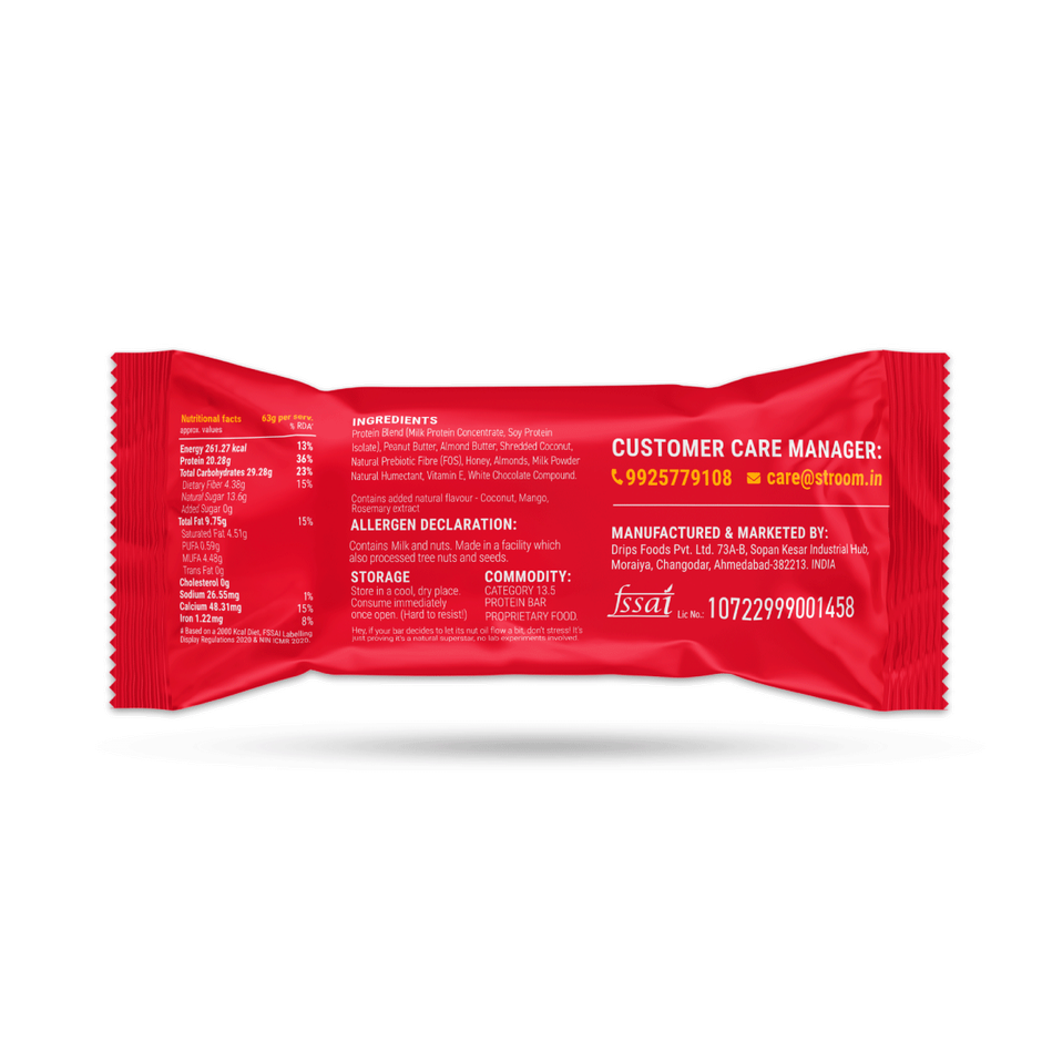 Stroom Exotic Mango Coconut Protein Bars